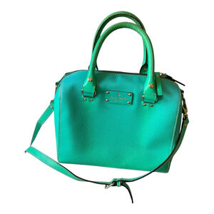 Kate Spade Alessa Wellsley Teal Leather Satchel